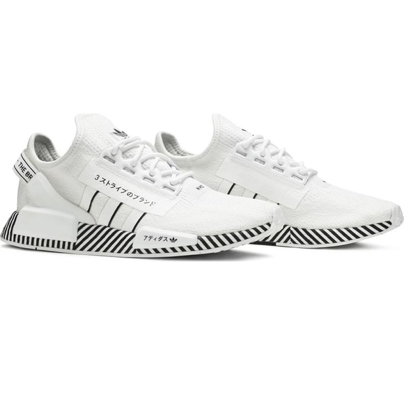 ADIDAS Japanese NMD R1 V2 Dazzle, Cloud White MENS - Picture 4 of 10